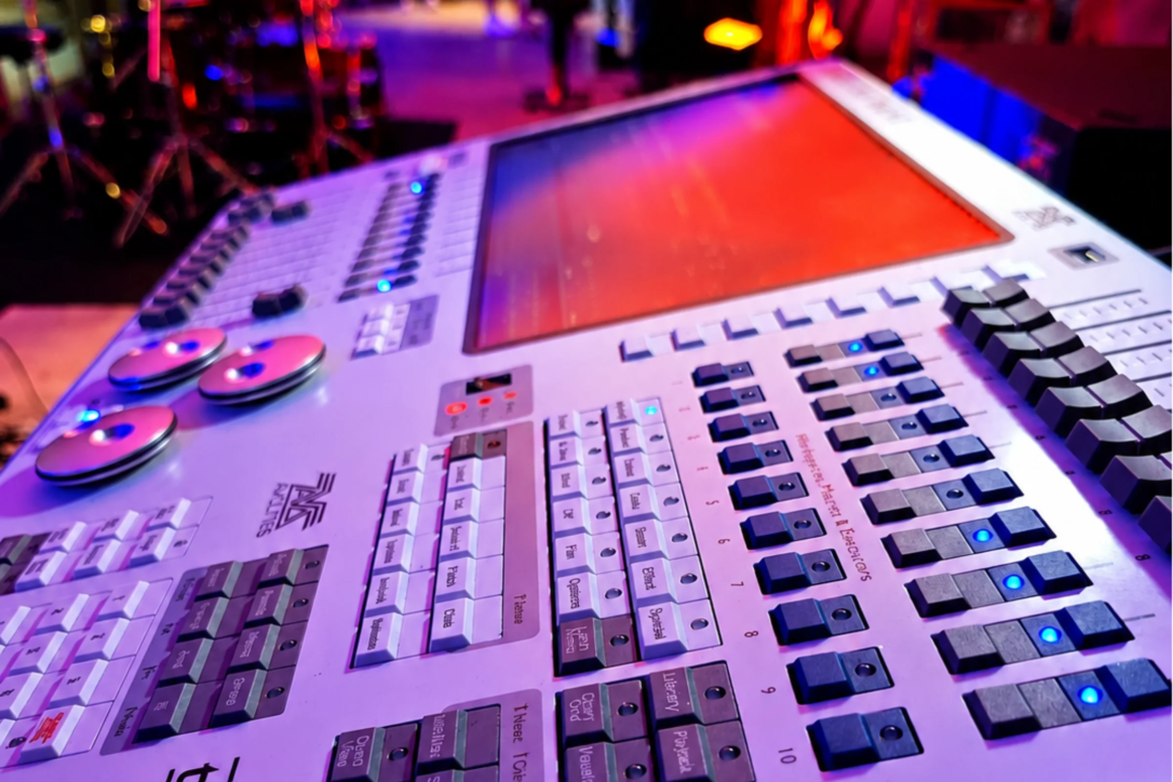Concerto em operação com desenho de luz, público e equipa técnica